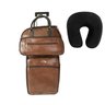 Kit Mala Rodinha Quadrada + Mala Mão + Almofada A Bordo Cores (Bay Box) - Marrom - 1