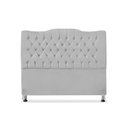 Ver imagem 2 de Cabeceira de Cama Box Casal 140 Cm Dunas - Veludo Cinza