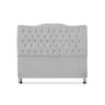 Cabeceira de Cama Box Casal 140 Cm Dunas - Veludo Cinza - 2