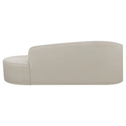 Divã Recamier Curvo Sala de Estar Inglaterra Lado Direito 150cm Bouclé Bege - Incasa Decor - 3