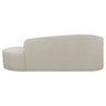 Divã Recamier Curvo Sala de Estar Inglaterra Lado Direito 150cm Bouclé Bege - Incasa Decor - 3