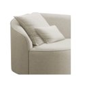 Ver imagem 5 de Divã Recamier Curvo Sala de Estar Inglaterra Lado Direito 150cm Bouclé Bege - Incasa Decor