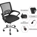 Ver imagem 4 de Cadeira Escritório Secretária Modelo Ascend Base Cromada com Rodinha e Regulagem de Altura