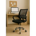 Ver mais imagens de Cadeira Escritório Secretária Modelo Ascend Base Cromada com Rodinha e Regulagem de Altura