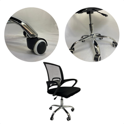 Cadeira Escritório Secretária Modelo Ascend Base Cromada com Rodinha e Regulagem de Altura - 3
