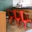 Ver imagem 4 de Cadeira em Aço com Encosto Tolix Espresso Móveis Vermelho/Variações de Cores