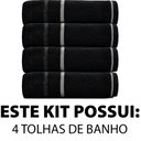 Ver imagem 4 de Kit 4 Toalhas de Banho Pop 100% Algodão Salão Manicure Academia SPA 68x113cm Emcompre Marcotex