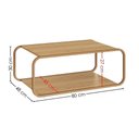 Ver imagem 6 de Mesa de Centro Luna 28089 Orgânica MDP Pés Metálicos 80cm Dourado Artesano Móveis