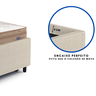 Bicama Box Solteiro Corino Linho 88x188 com Dois Colchões Molas Ensacadas Berlim Probel - 8