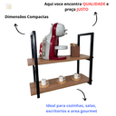 Ver imagem 6 de Estante Industrial Suspensa para Escritório Livros Amadeirado - Freijo