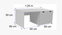 Ver imagem 3 de Mesa para Estudo com 1 Baú Castelo 100% Mdf (mesas Baús) Woodcore