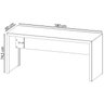 Escrivaninha Mesa Escritorio 180 Cm Me4185 Amendoa Tecno Mobili - 4