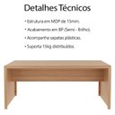 Ver imagem 3 de Escrivaninha Mesa Escritorio 180 Cm Me4185 Amendoa Tecno Mobili