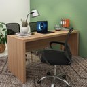 Ver imagem 7 de Escrivaninha Mesa Escritorio 180 Cm Me4185 Amendoa Tecno Mobili
