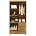 Ver imagem 3 de Guarda Roupa 4 Portas Espelho 102 Cm 10090 Vlr Nature
