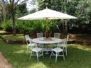 Ver imagem 1 de Conjunto de Mesa para Jardim Bambu com Mesa de 1,50 M com Giro e 6 Cadeiras em Alumínio Fundido Unif