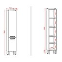 Ver imagem 3 de Armário Paneleiro Simples Ametista 2 Portas Nogueira Off White - Kits Paraná