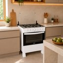 Ver imagem 2 de Fogão a Gás Delicato 6 Bocas com Forno 84 Litros Mesa em Aço Inox com Tampa de Vidro Clarice