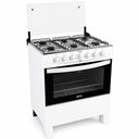 Ver imagem 1 de Fogão a Gás Delicato 6 Bocas com Forno 84 Litros Mesa em Aço Inox com Tampa de Vidro Clarice