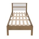 Ver imagem 6 de Cama de Solteiro para Colchão 88 X 188 Cm Multimóveis Vcr35008 Amêndoa/branco