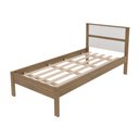 Ver imagem 2 de Cama de Solteiro para Colchão 88 X 188 Cm Multimóveis Vcr35008 Amêndoa/branco