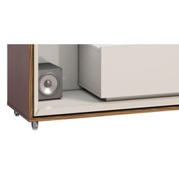 Rack Ópera 180cm Off White com Freijó - Imcal Móveis - 3