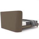 Ver imagem 7 de Cabeceira Casal Nilo 160cm com Cama Pés Madeira Suném P05 Veludo Marrom - Lyam Decor