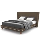 Ver mais imagens de Cabeceira Casal Nilo 160cm com Cama Pés Madeira Suném P05 Veludo Marrom - Lyam Decor