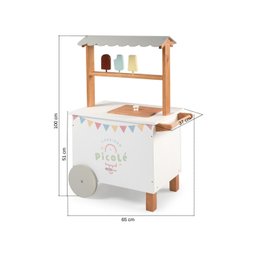 Carrinho de Picolé de Brinquedo 65cm X 37cm X 100cm - 3
