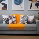 Ver imagem 2 de Kit com 4 Capas para Almofadas Decorativas Beija-flor