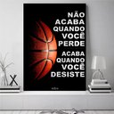 Ver imagem 2 de Quadro Decorativo Basquete Motivacional Cesta Bola Quarto Qualidade Premium 28x20