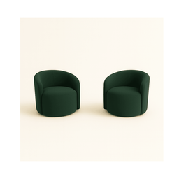 Kit 02 Poltronas Curva Orgânica Nature Gaia Suede - Montanaris Decor - 1