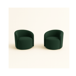 Kit 02 Poltronas Curva Orgânica Nature Gaia Suede - Montanaris Decor