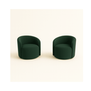 Ver imagem 1 de Kit 02 Poltronas Curva Orgânica Nature Gaia Suede - Montanaris Decor