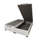 Ver imagem 2 de Cama Box Baú King Bipartido Suede Luxo - Gs Kamas - Acabamento Reforçado, Amplo Espaço (cinza)