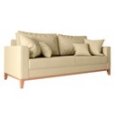 Ver imagem 1 de Sofá Beny 3 Lugares com Base de Madeira Élpis Móveis Linho Areia