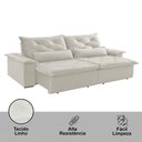 Ver imagem 3 de Sofá Melt 02 Módulos de 120cm Br 25cm Meu Sofá Online A302 Linho Branco