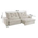Ver imagem 2 de Sofá Melt 02 Módulos de 120cm Br 25cm Meu Sofá Online A302 Linho Branco