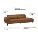 Ver imagem 6 de Sofá Living Unne 3 Lugares 210cm Terminal Esq. Corano Caramelo - Nexta Casa