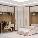 Ver imagem 3 de Guarda Roupa 1 Porta com Prateleira 2450x428mm Setiba Plus Rimo Carvalho/off White