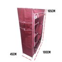 Ver imagem 2 de Guarda Roupa Armario Organizador Sapateira Dobravel Duplo Cabideiro Casa Sapateira Portatil Quarto a