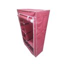Ver imagem 1 de Guarda Roupa Armario Organizador Sapateira Dobravel Duplo Cabideiro Casa Sapateira Portatil Quarto a