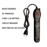 Filtro de Linha 3 Tomada Bivolt Chave CIRCUIT BREAKER, 2P+T - 3