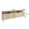 Rack Sala 4 Portas Palha Natural MDF L180 X A65cm - 5