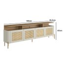Ver imagem 3 de Rack Sala 4 Portas Palha Natural Mdf L180 X A65cm