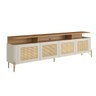 Rack Sala 4 Portas Palha Natural MDF L180 X A65cm - 2