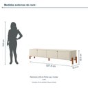 Ver imagem 3 de Rack Arco 228 cm Porta Lisa Incolar Luna