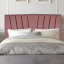 Ver imagem 2 de Cabeceira Estofada Cama Casal Queen Size 160 Cm Louise Veludo:rosé