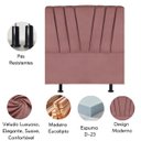 Ver imagem 4 de Cabeceira Estofada Cama Casal Queen Size 160 Cm Louise Veludo:rosé