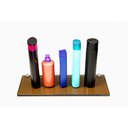 Ver imagem 2 de Porta Shampoo Reto em Vidro Bronze Lapidado - Aquabox - 40cmx14cmx10mm